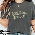 Load image into Gallery viewer, Lights, Camera, B!t$h Smile Vintage Graphic Tee