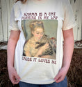 Load image into Gallery viewer, Karma is a Cat Art Nouveau Graphic Tee