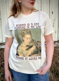 Load image into Gallery viewer, Karma is a Cat Art Nouveau Graphic Tee