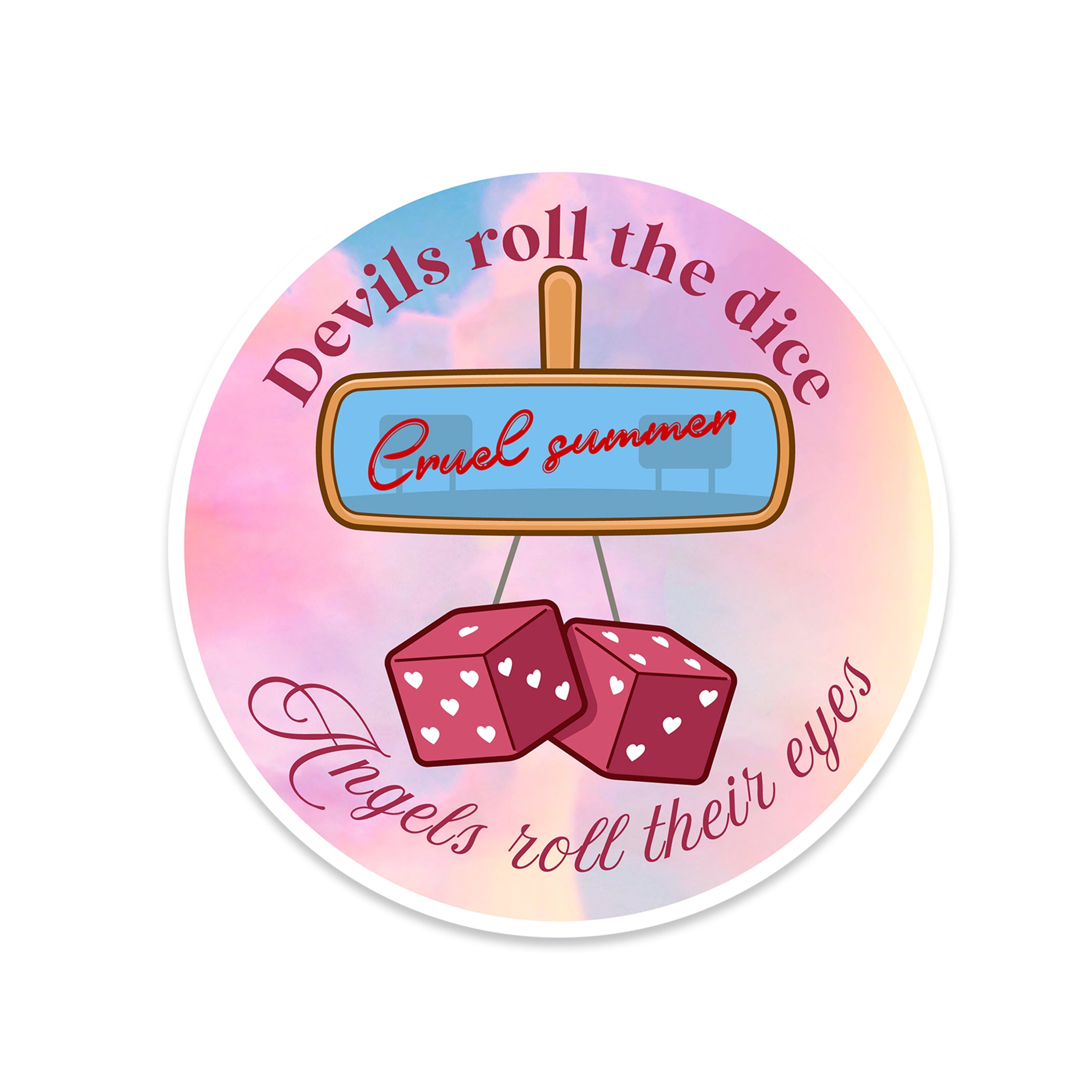 Devils Roll The Dice Sticker