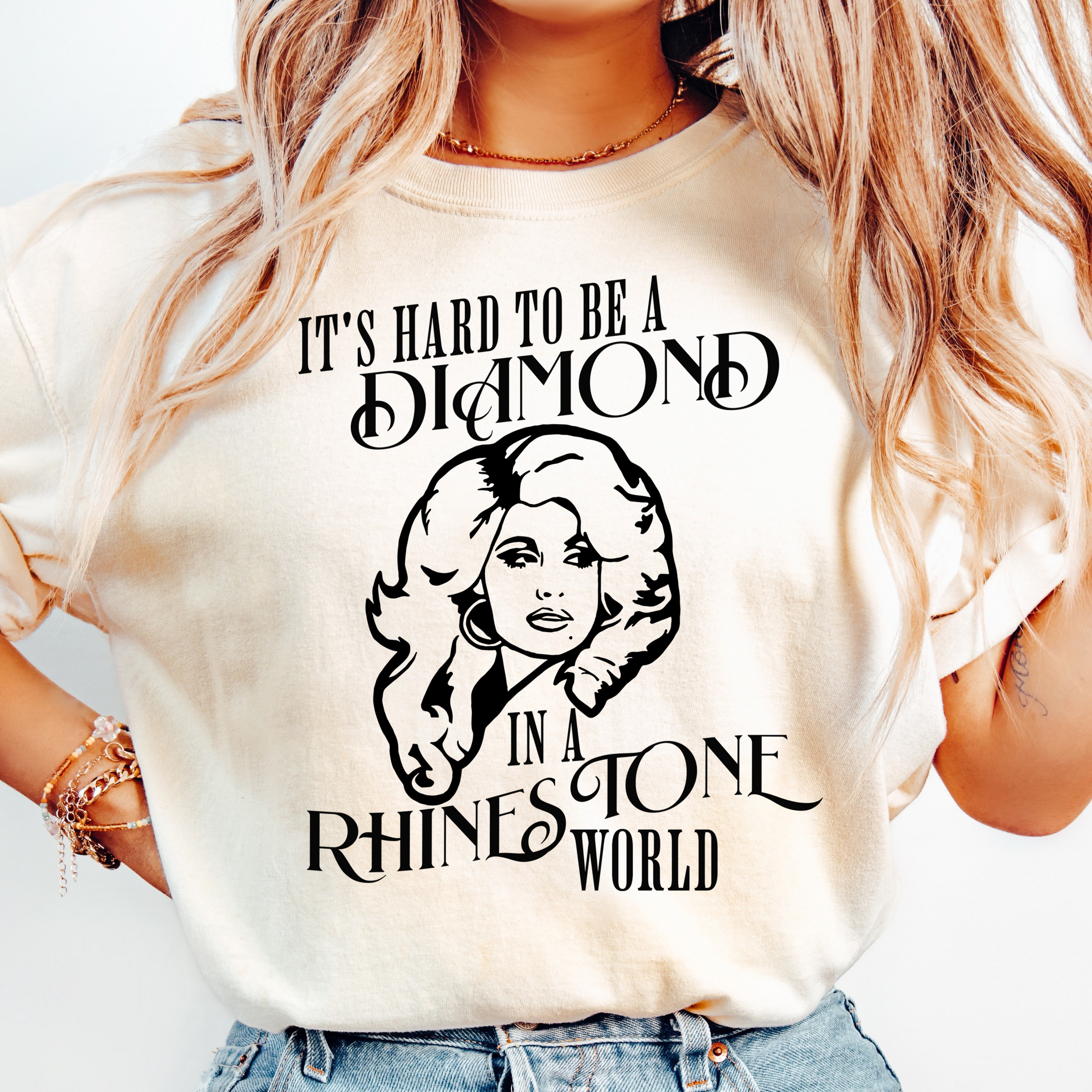 It's Hard to be a Diamond in a Rhinestone World Tee