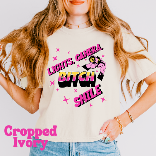 Lights Camera Bitch Smile T-Shirt