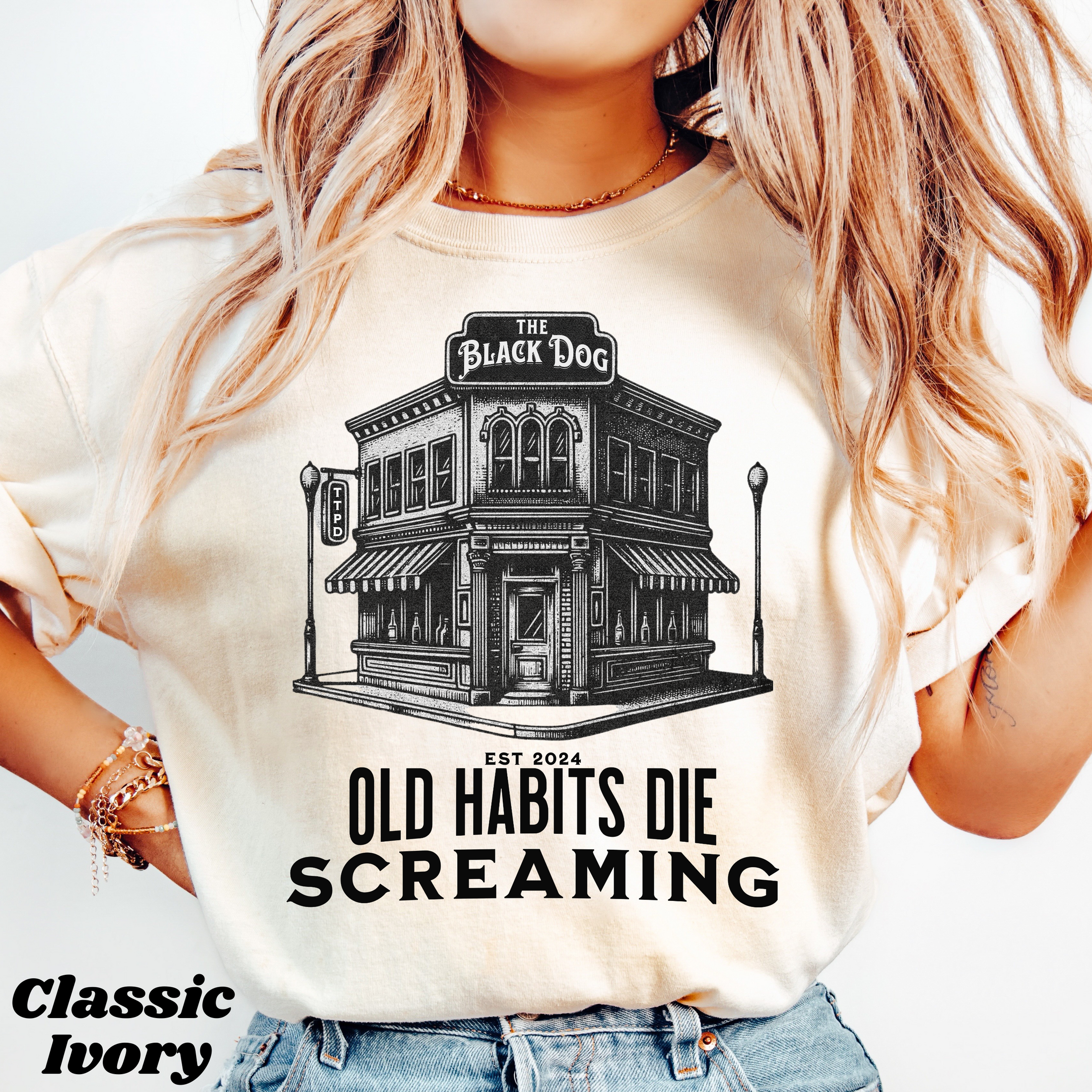 Black Dog Old Habits Die Screaming T-Shirt