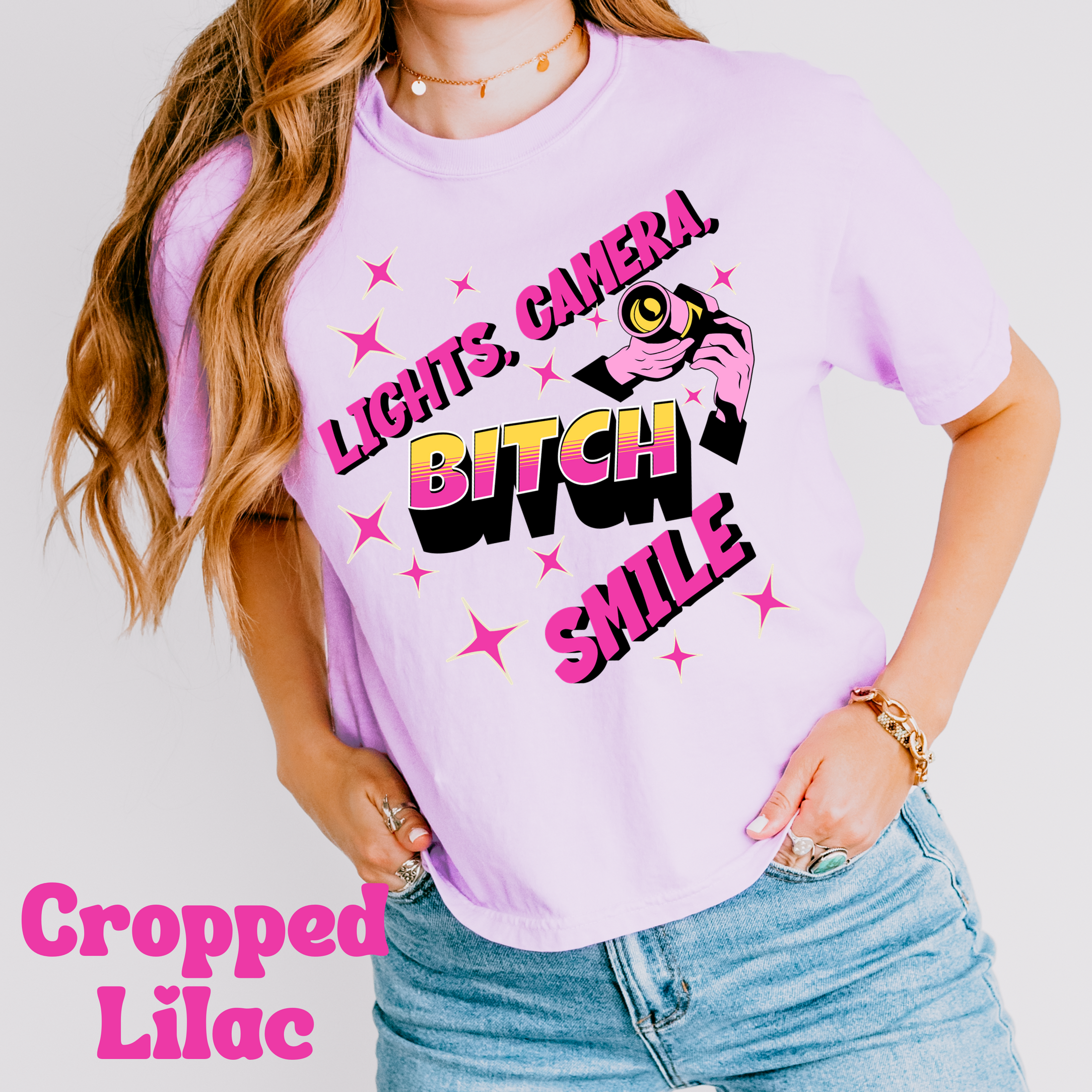 Lights Camera Bitch Smile T-Shirt