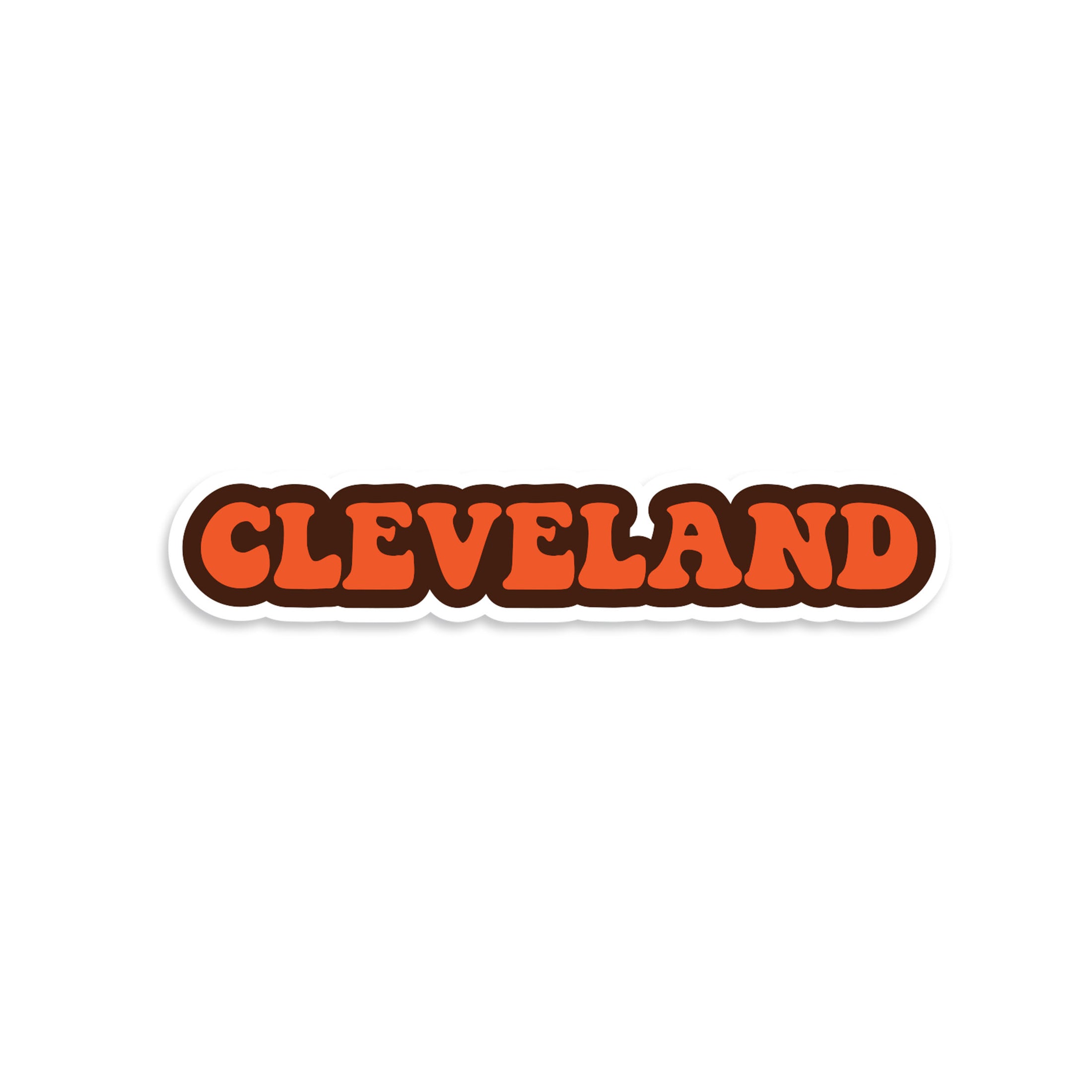 Cleveland Bubble Letter Sticker