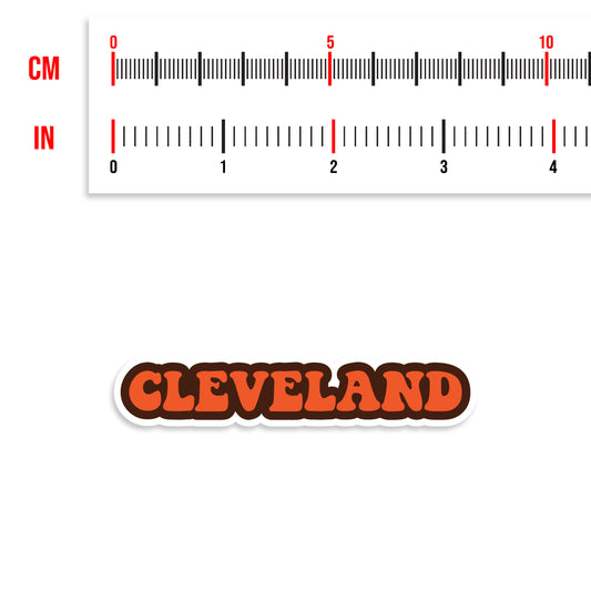 Cleveland Bubble Letter Sticker