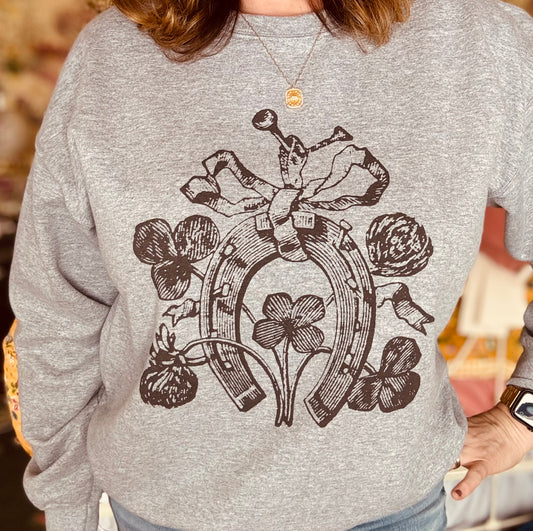 Lucky Horseshoe Vintage Graphic Sweatshirt