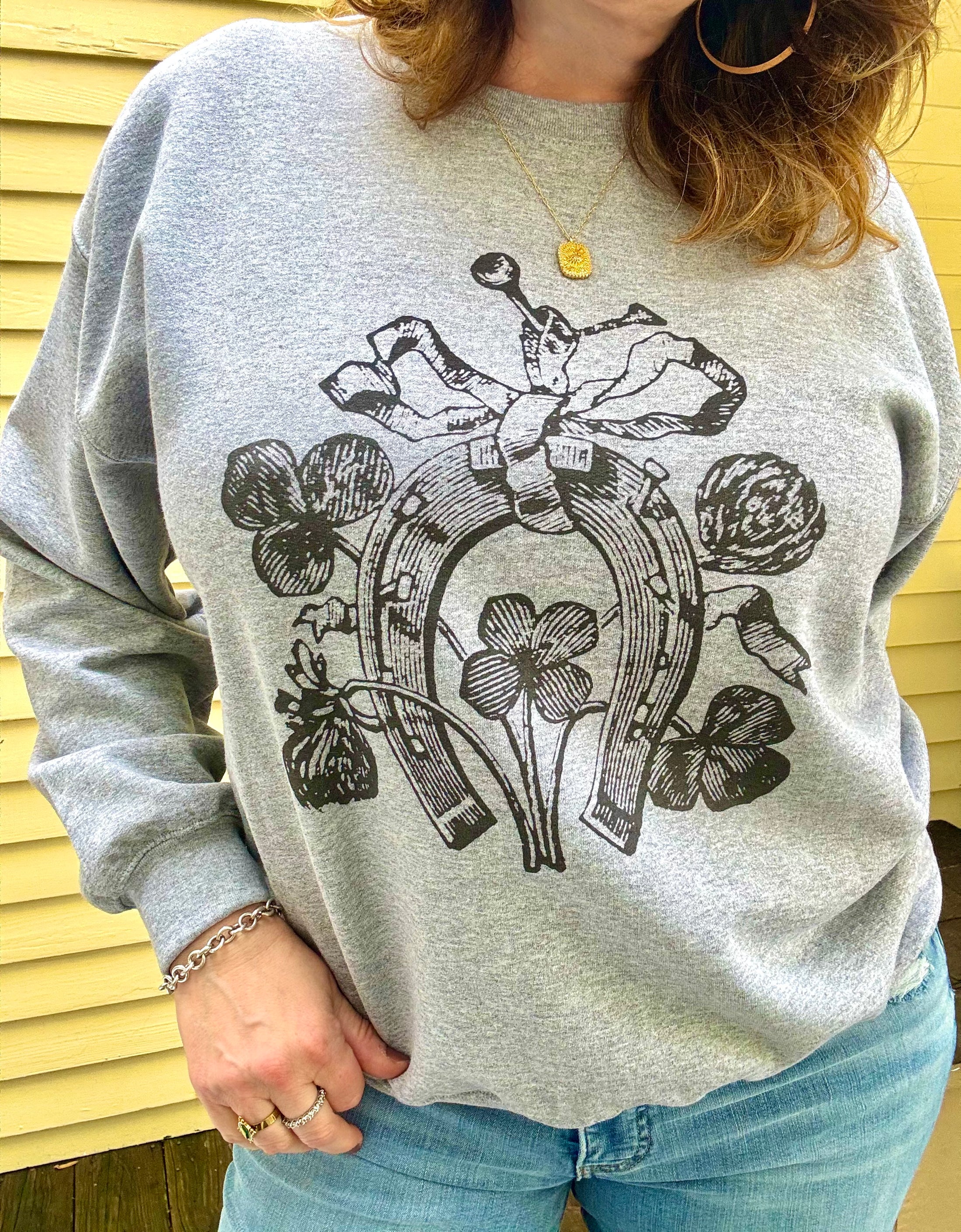 Lucky Horseshoe Vintage Graphic Sweatshirt