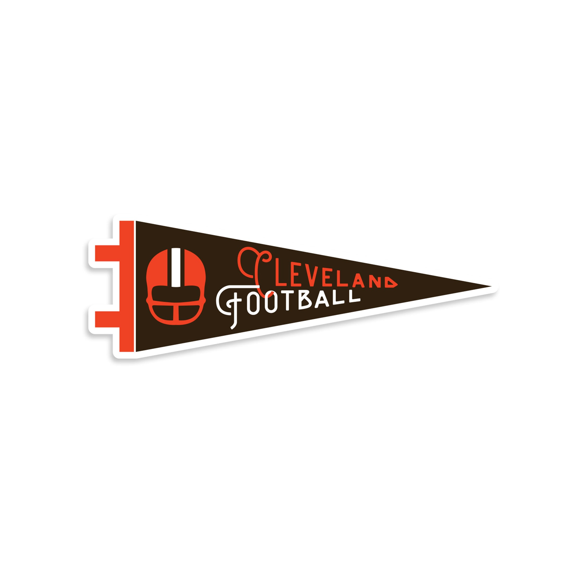 Cleveland Football Pennant Sticker