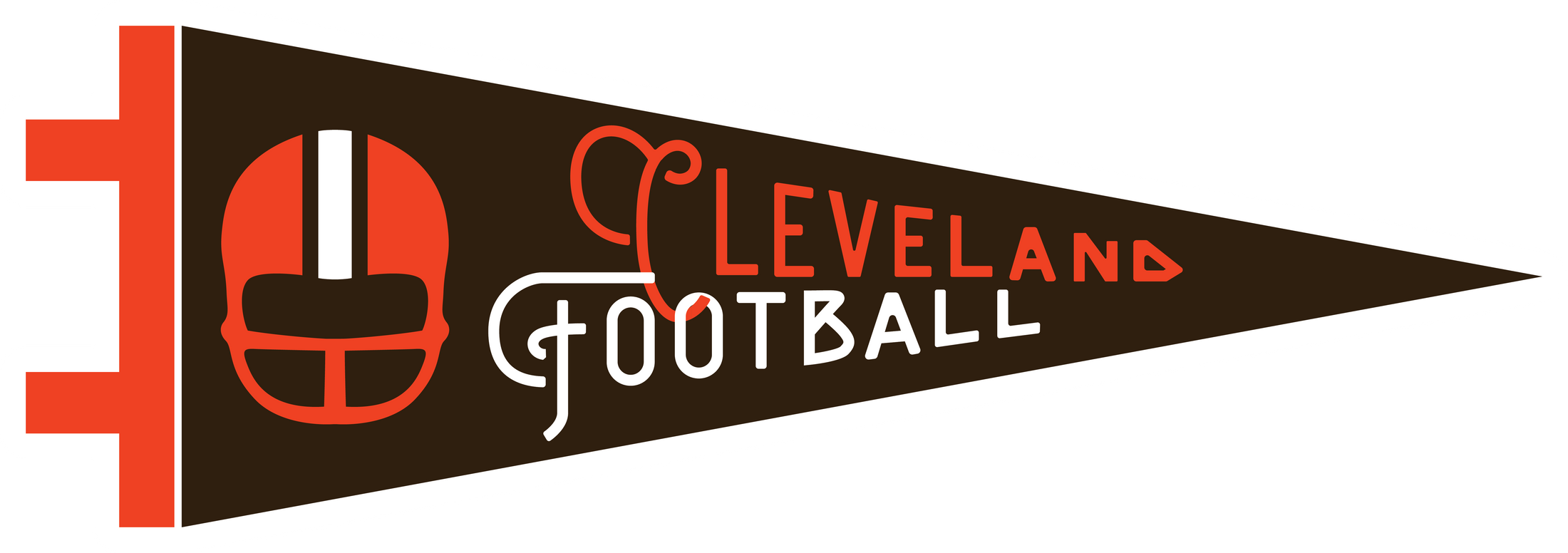 Cleveland Football Pennant Sticker