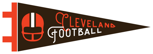 Cleveland Football Pennant Sticker