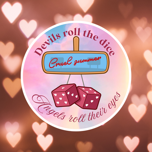 Devils Roll The Dice Sticker